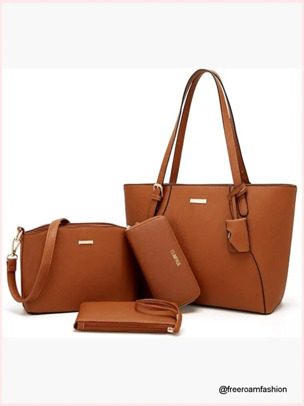 4Pc Women Handbag Set Tote Satchel Shoulder Bag Wallet